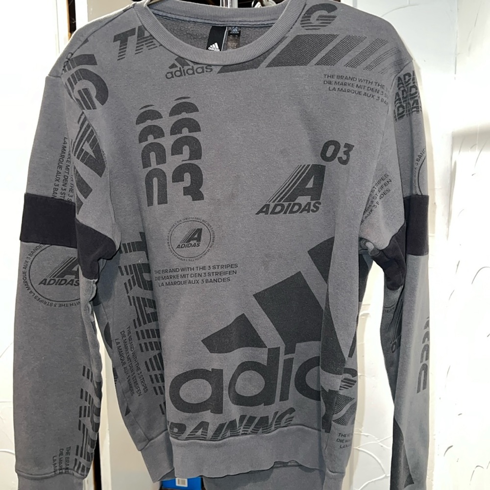Adidas- men’s grey sweatshirt - medium